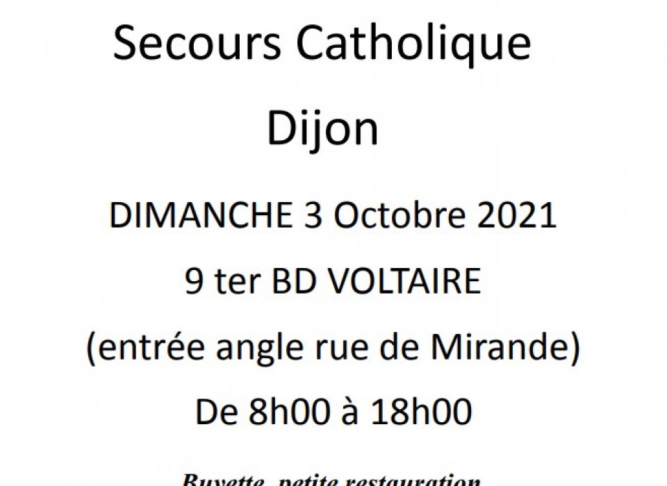 Braderie de l'équipe de Dijon, dimanche 3 octobre 2021