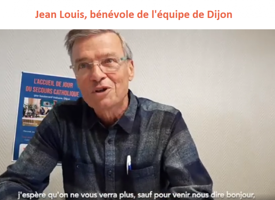 Jean-Louis, bénévole à l'accueil à Dijon
