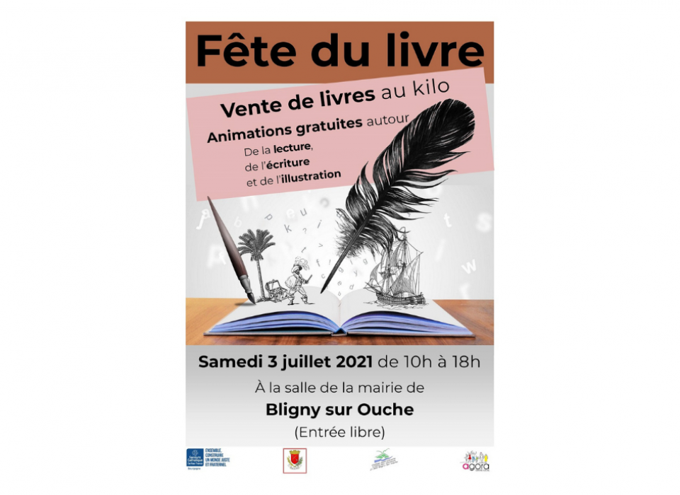 La fête du livre aura lieu le samedi 3 juillet 2021