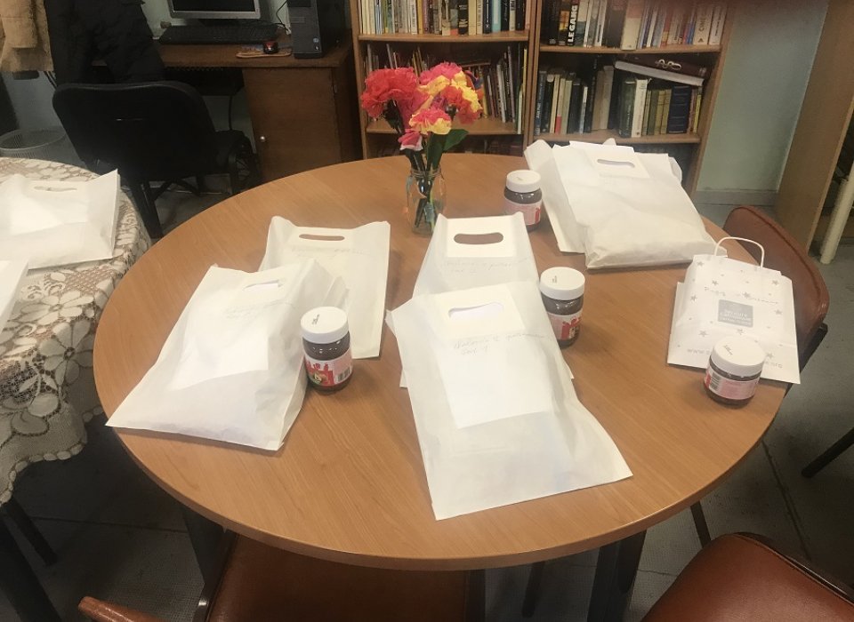 Les sacs emplis de crêpes