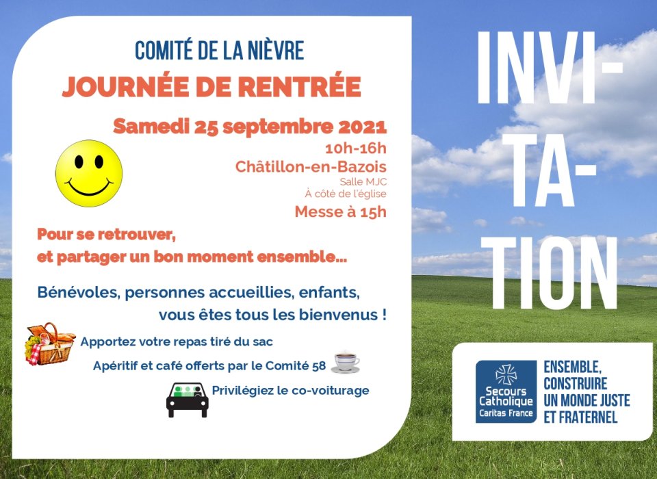 Invitation à la journée de rentrée du comité de la Nièvre
