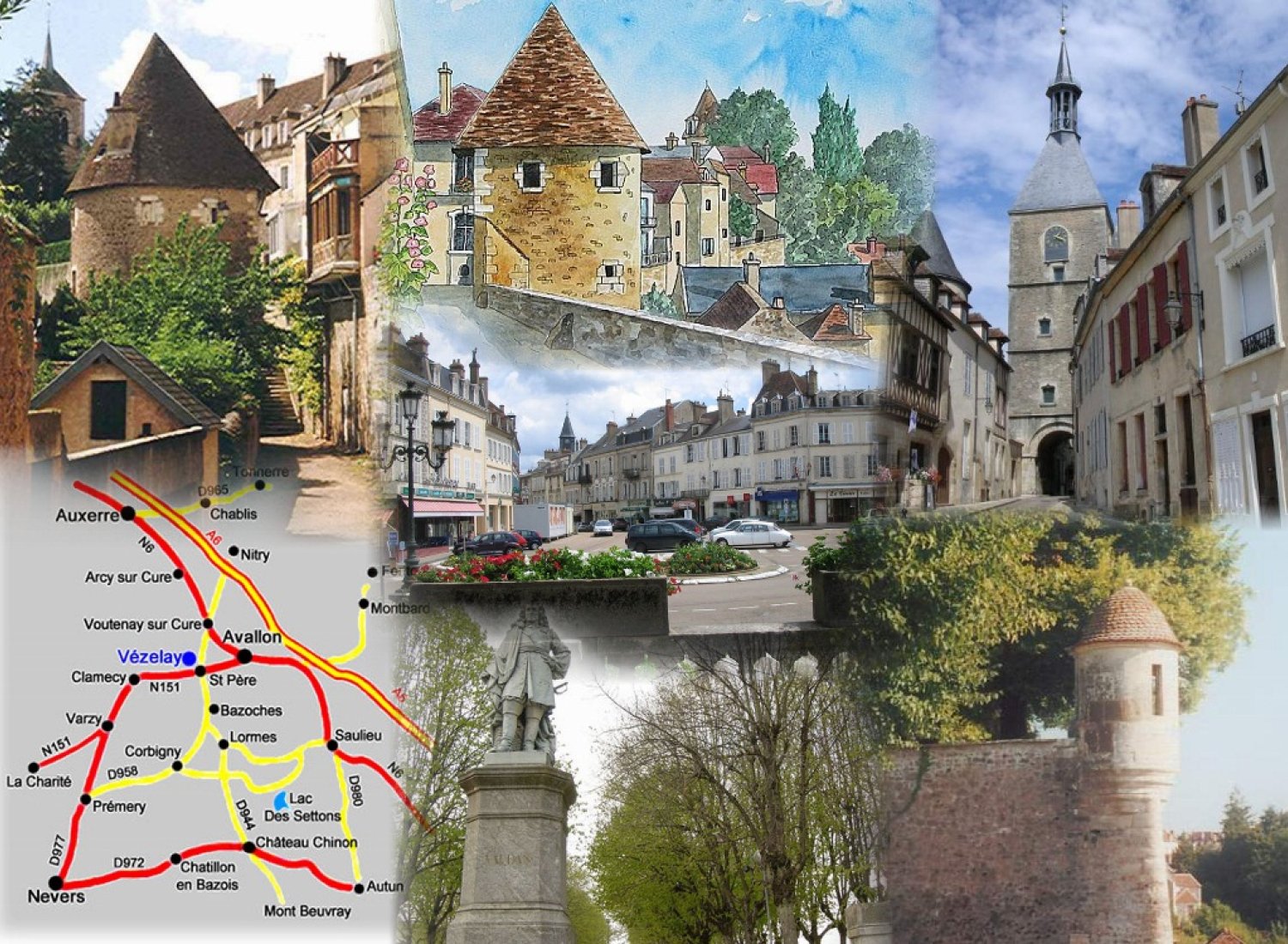 ville d'Avallon dans l'Yonne